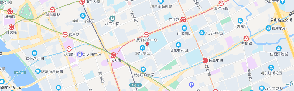 上海源深路张杨路(浦东源深体育公园)_公交站地图_上海公交_妙搜公交查询2025