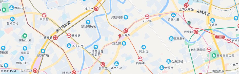 上海长寿路常德路_公交站地图_上海公交_妙搜公交查询2024