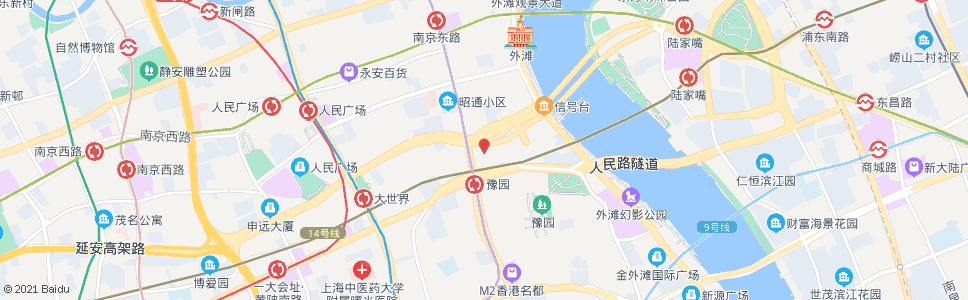 上海金陵东路江西南路_公交站地图_上海公交_妙搜公交查询2024