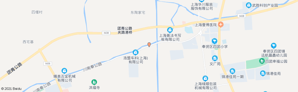 上海川南奉公路四团村_公交站地图_上海公交_妙搜公交查询2024