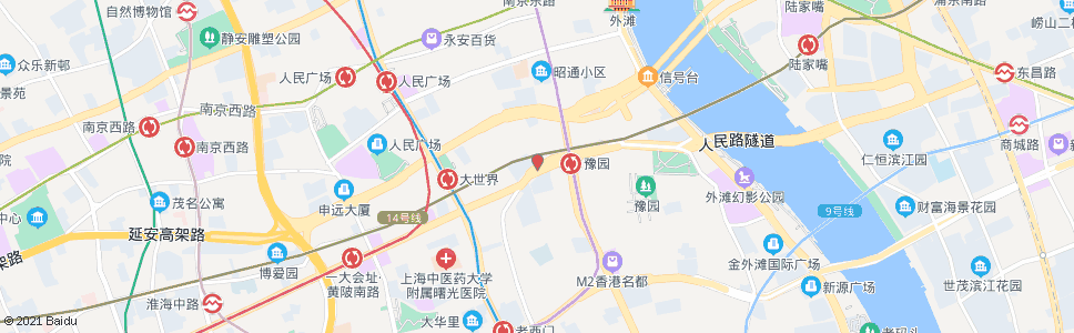 上海福建南路人民路_公交站地图_上海公交_妙搜公交查询2024