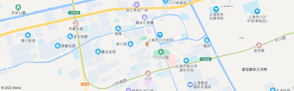 上海川沙少年宫(华夏东路川沙路)_公交站地图_上海公交_妙搜公交查询2024