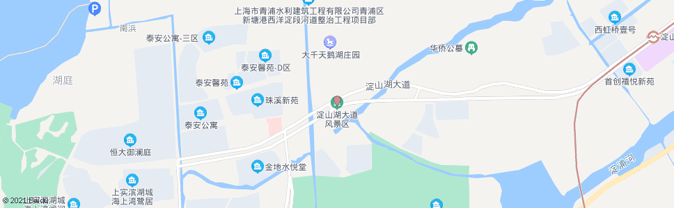 上海淀山湖大道珠湖路_公交站地图_上海公交_妙搜公交查询2025