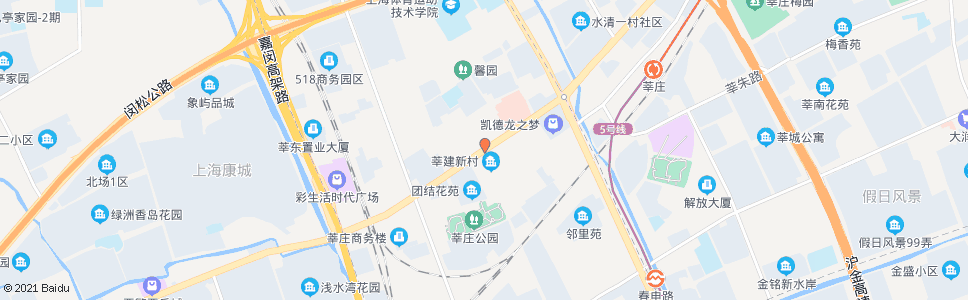 上海莘松路莘西路(招呼站)_公交站地图_上海公交_妙搜公交查询2024