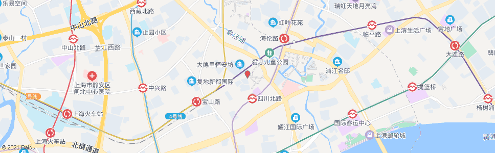 上海虬江路四川北路_公交站地图_上海公交_妙搜公交查询2024