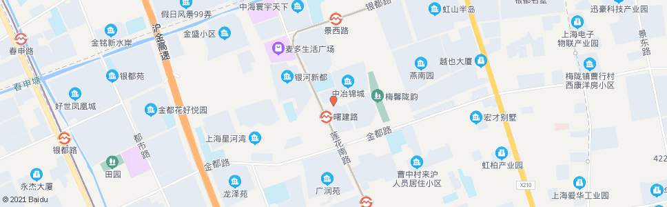 上海曙建路莲花南路_公交站地图_上海公交_妙搜公交查询2024