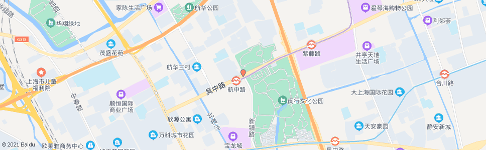 上海吴中路航中路(招呼站)_公交站地图_上海公交_妙搜公交查询2024