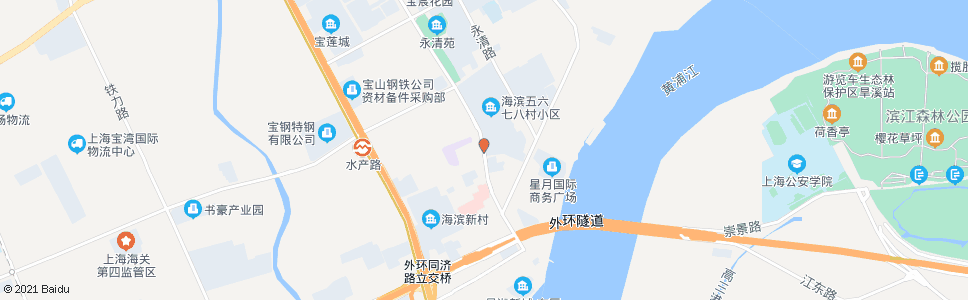 上海海滨八村_公交站地图_上海公交_妙搜公交查询2024