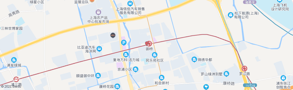 上海御桥路御青路(招呼站)_公交站地图_上海公交_妙搜公交查询2024