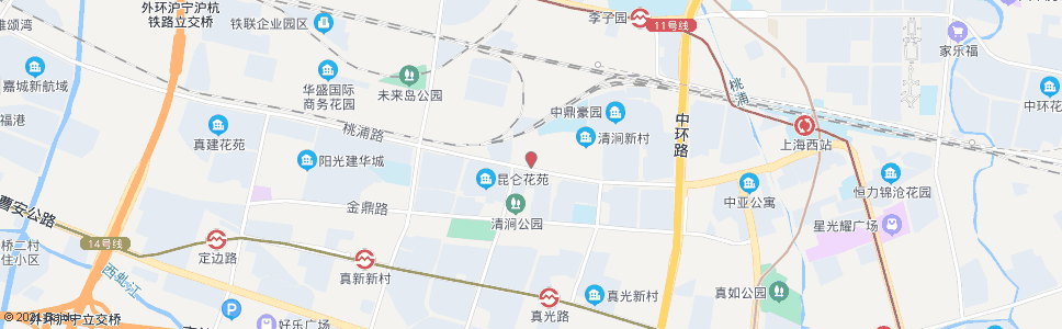 上海桃浦路高陵路(清涧新村)_公交站地图_上海公交_妙搜公交查询2024