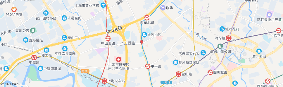 上海芷江西路西藏北路_公交站地图_上海公交_妙搜公交查询2024