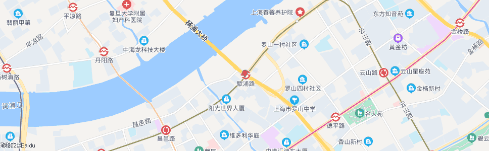 上海罗山路浦东大道(临时站)_公交站地图_上海公交_妙搜公交查询2024