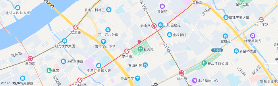 上海张杨路居家桥路_公交站地图_上海公交_妙搜公交查询2024