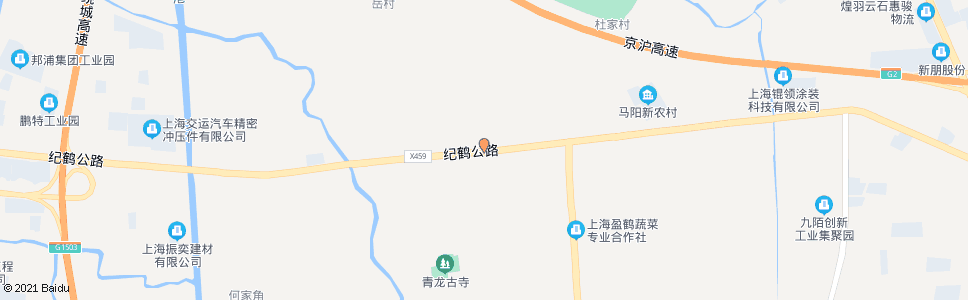 上海纪鹤公路青龙公路(金家浜)_公交站地图_上海公交_妙搜公交查询2024