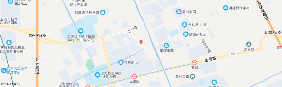 上海川沙路民春路(民众村)_公交站地图_上海公交_妙搜公交查询2024