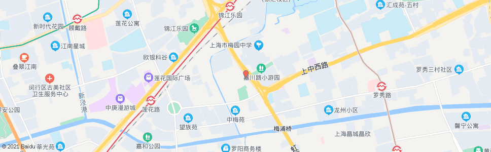 上海嘉川路虹梅南路(临时站)_公交站地图_上海公交_妙搜公交查询2024