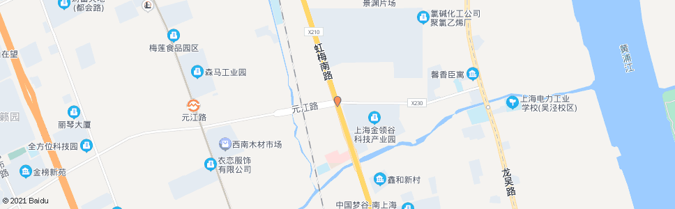 上海元江路虹梅南路_公交站地图_上海公交_妙搜公交查询2024