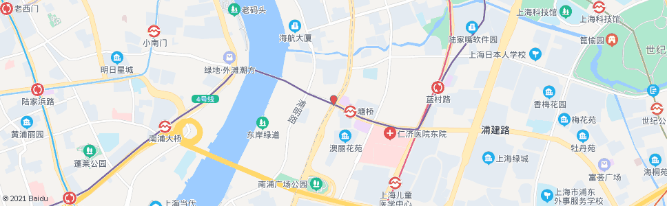 上海浦建路浦东南路(招呼站)_公交站地图_上海公交_妙搜公交查询2024