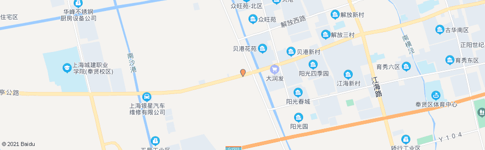 上海南亭公路营房路(招呼站)_公交站地图_上海公交_妙搜公交查询2024