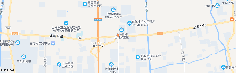 上海汇金路北青公路_公交站地图_上海公交_妙搜公交查询2024