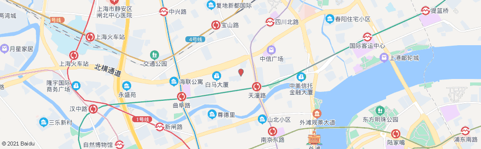 上海山西北路七浦路_公交站地图_上海公交_妙搜公交查询2025