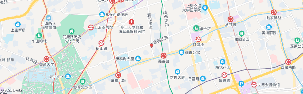 上海襄阳路建国西路_公交站地图_上海公交_妙搜公交查询2024