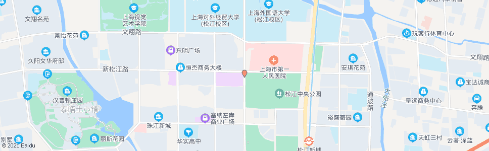 上海人民北路新松江路_公交站地图_上海公交_妙搜公交查询2024