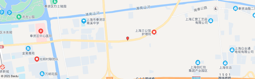 上海南奉公路湾张村_公交站地图_上海公交_妙搜公交查询2024