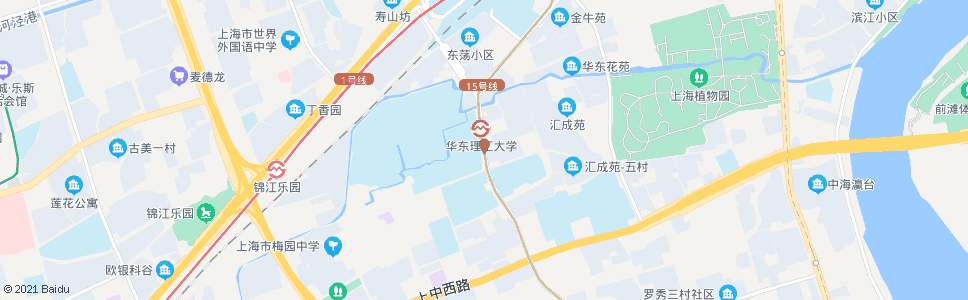 上海华东理工大学(老沪闵路)_公交站地图_上海公交_妙搜公交查询2024