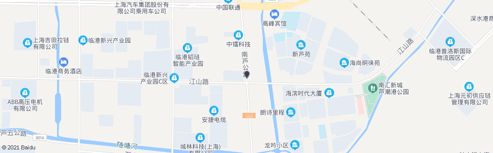 上海南芦公路江山路_公交站地图_上海公交_妙搜公交查询2024