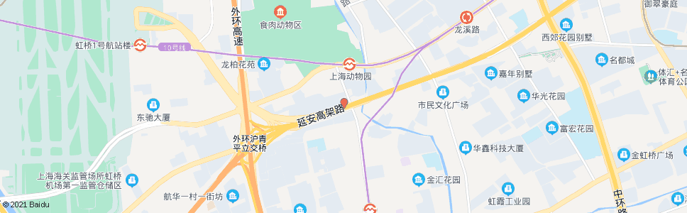 上海延安西路虹井路(临时站)_公交站地图_上海公交_妙搜公交查询2024