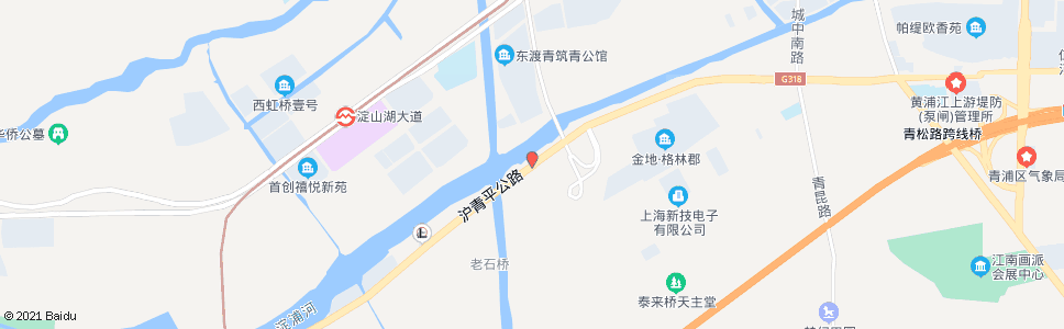 上海沪青平公路张家路_公交站地图_上海公交_妙搜公交查询2024