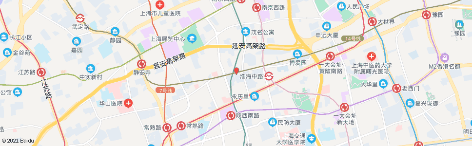 上海长乐路陕西南路_公交站地图_上海公交_妙搜公交查询2024