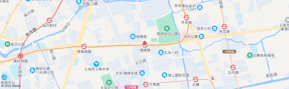 上海高科西路锦绣路_公交站地图_上海公交_妙搜公交查询2024