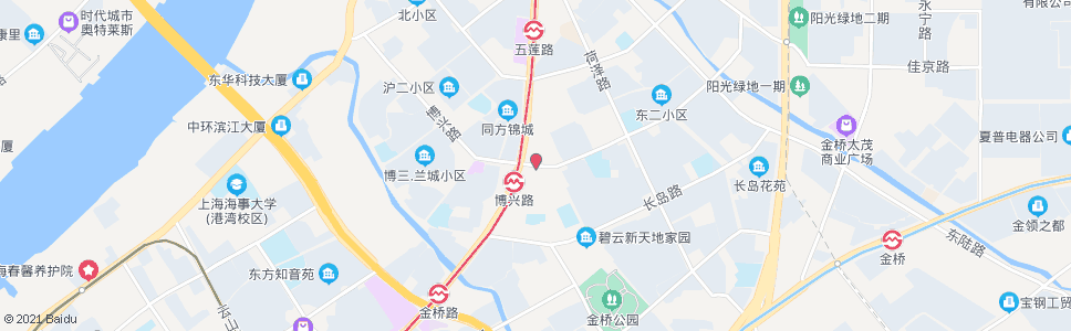 上海博兴路张杨北路_公交站地图_上海公交_妙搜公交查询2024