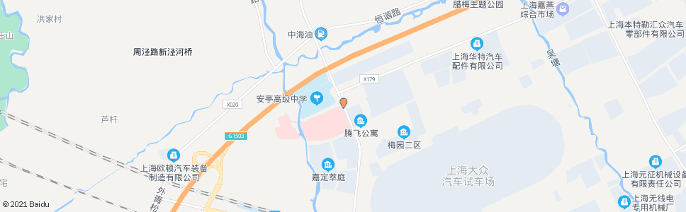 上海墨玉北路嘉安公路_公交站地图_上海公交_妙搜公交查询2024