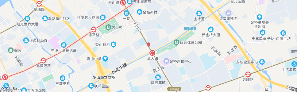 上海云山路银山路(招呼站)_公交站地图_上海公交_妙搜公交查询2024