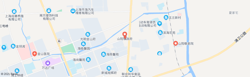 上海龙皓路(山阳镇政府)_公交站地图_上海公交_妙搜公交查询2024