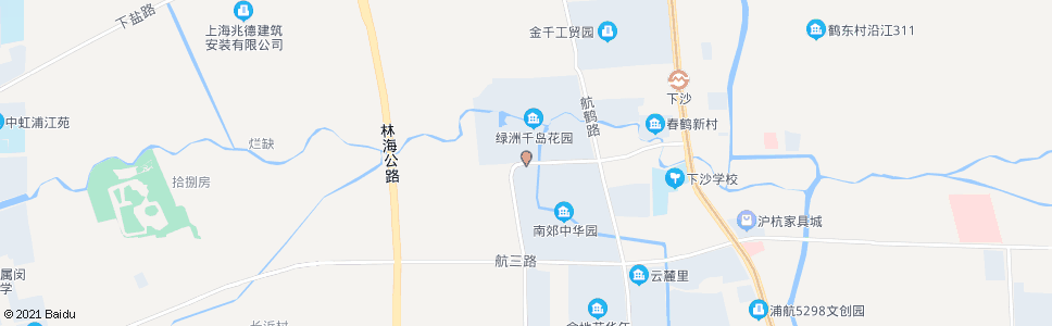 上海下沙西街航梅路(绿洲千岛)_公交站地图_上海公交_妙搜公交查询2024