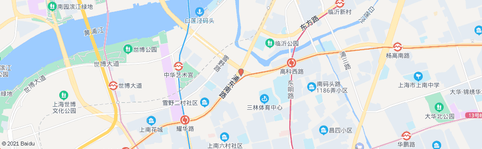 上海浦东南路高科西路(长途客运东站)_公交站地图_上海公交_妙搜公交查询2024