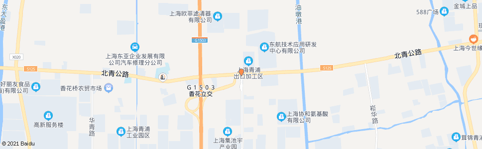 上海北青公路汇金路_公交站地图_上海公交_妙搜公交查询2024