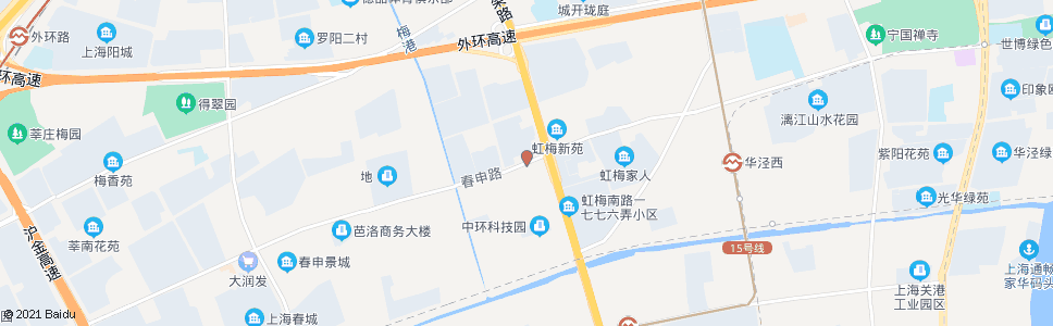 上海虹梅南路春申路_公交站地图_上海公交_妙搜公交查询2024