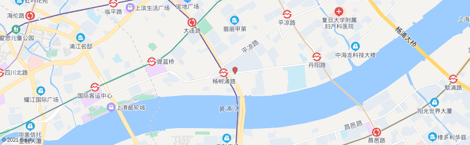 上海大连路杨树浦路_公交站地图_上海公交_妙搜公交查询2024