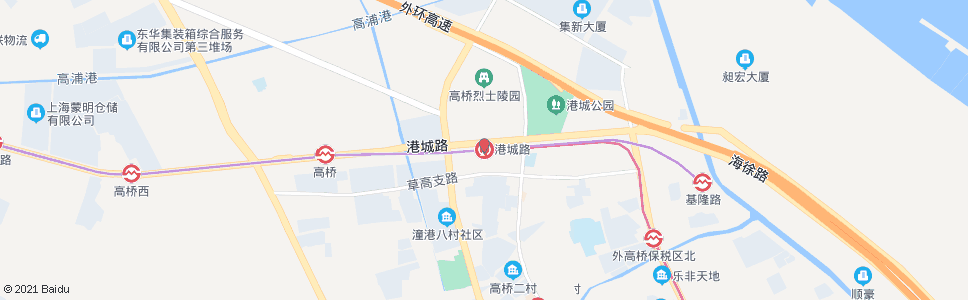 上海港城路地铁站_公交站地图_上海公交_妙搜公交查询2024