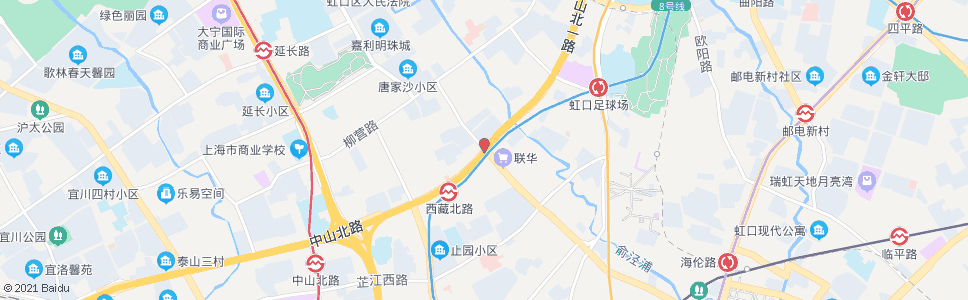 上海中山北路西宝兴路_公交站地图_上海公交_妙搜公交查询2024