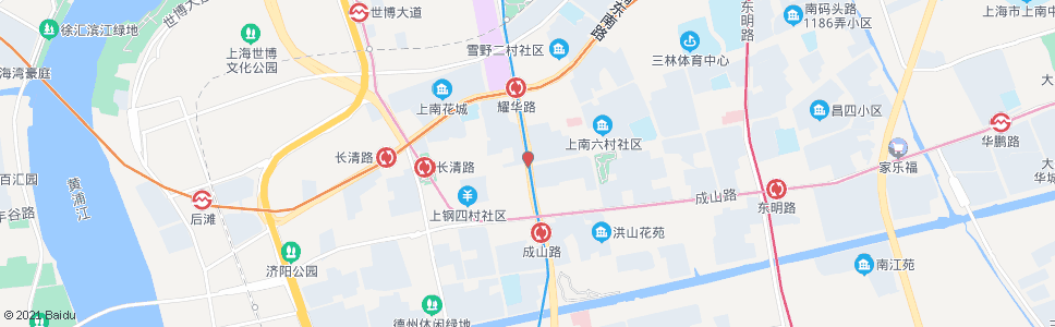 上海上钢新村(上南路昌里路)_公交站地图_上海公交_妙搜公交查询2024