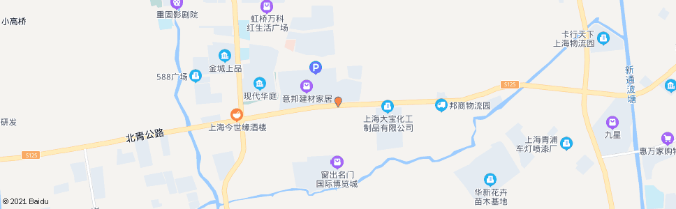 上海北青公路崧联路_公交站地图_上海公交_妙搜公交查询2024