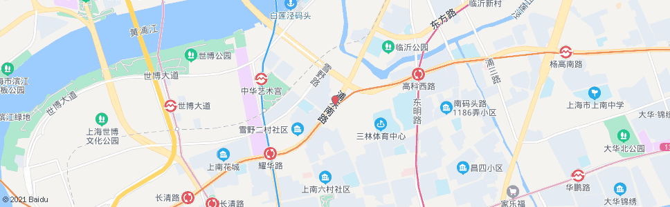 上海高科西路浦东南路(长途东站)_公交站地图_上海公交_妙搜公交查询2025