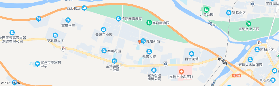 宝鸡爱姆绿地新城_公交站地图_宝鸡公交_妙搜公交查询2024