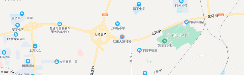 晋城东大建材城_公交站地图_晋城公交_妙搜公交查询2024